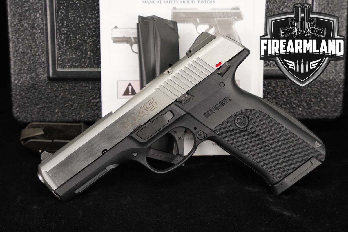 Ruger SR45 45 ACP 4.5" Two-Tone Stainless SR +2 MAGS, ORIG BOX