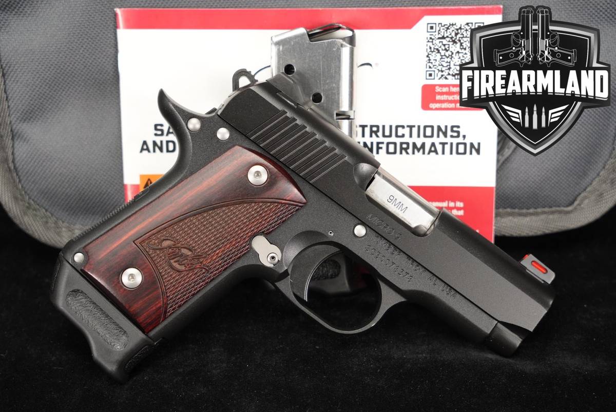 Kimber Micro 9 Black Rosewood RTCK 9mm 3.15 Micro9 +2 MAGS & ORIG CASE
