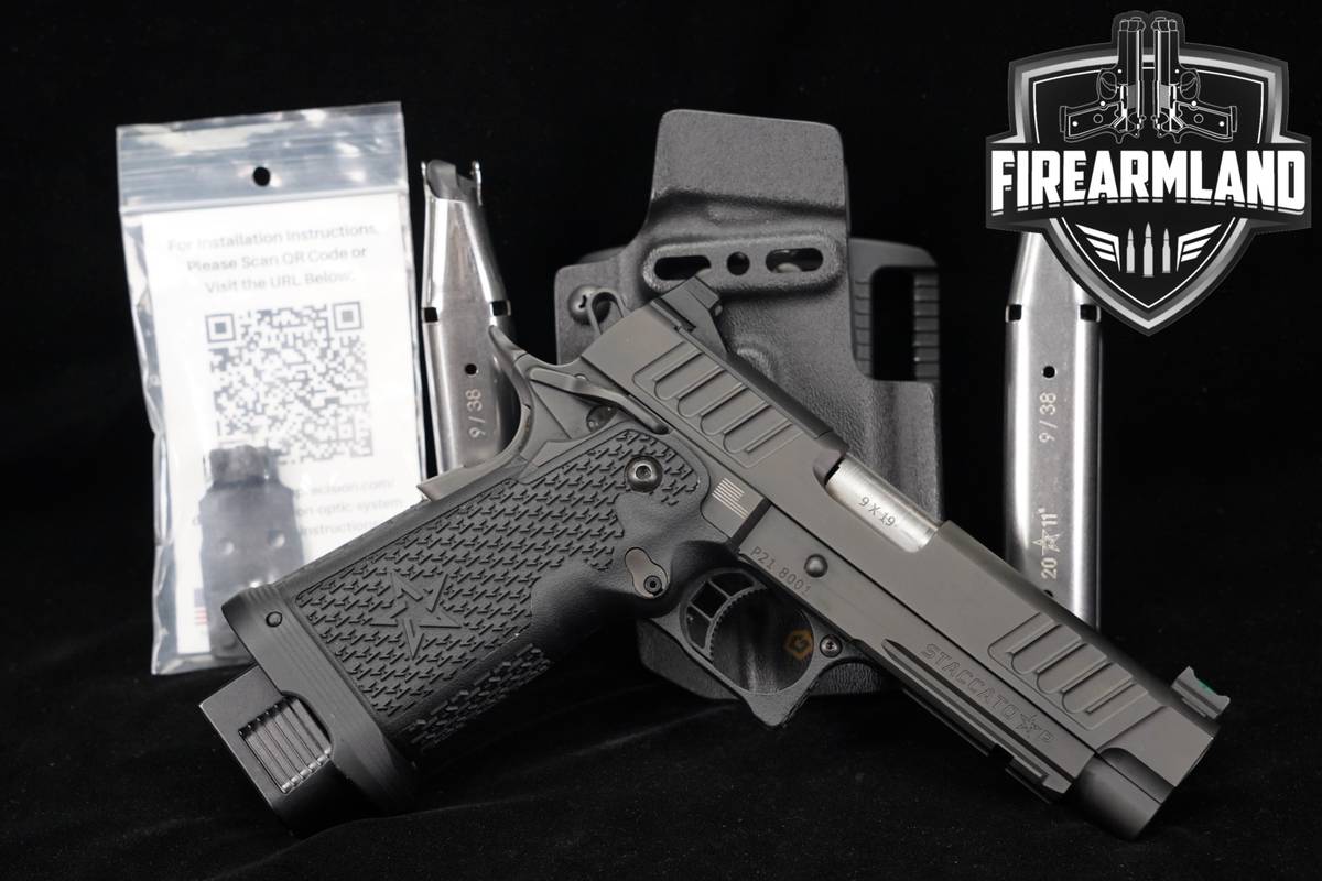 Staccato P 9mm Optics-Ready 1911 4.4" STI 2011 +3 MAGS & HOLSTER