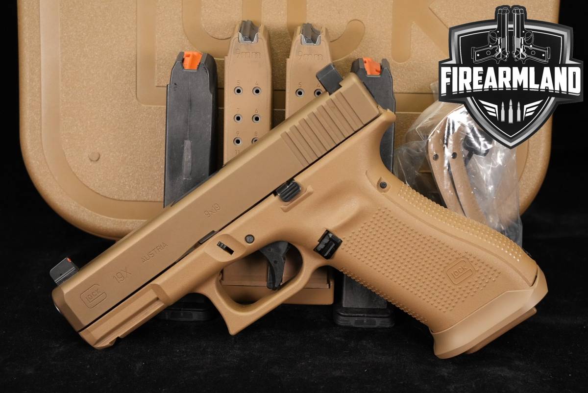 Glock 19X G19X GNS 9mm 4.02 Coyote +5 MAGS & ORIG CASE