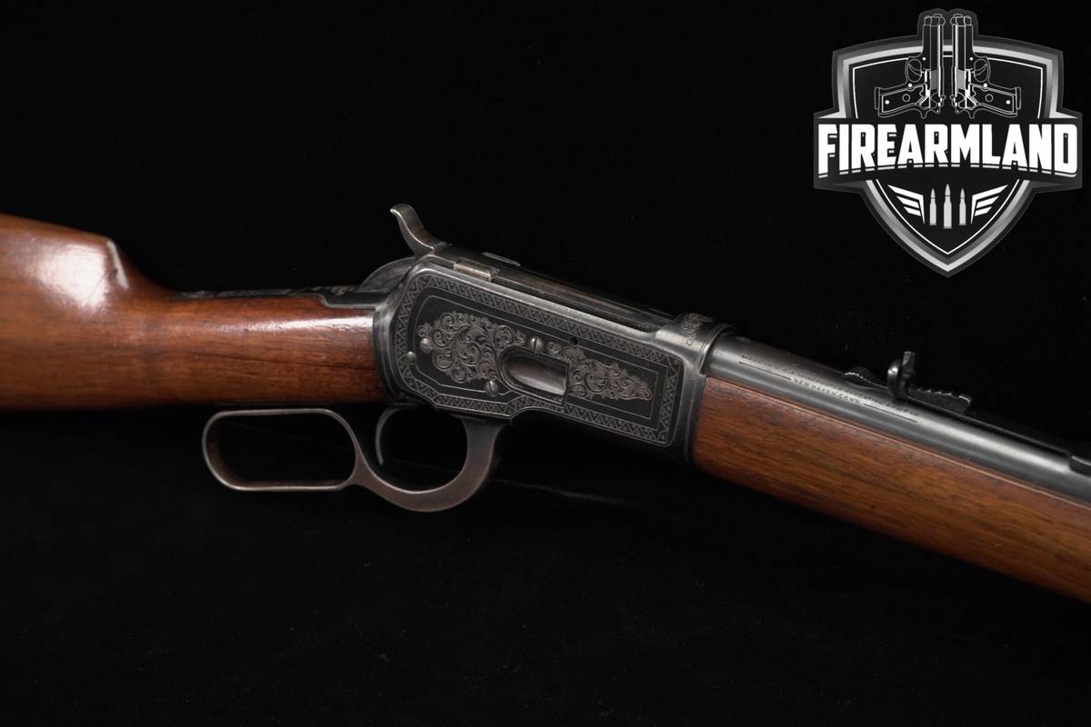 1927 Winchester Model 92 Rifle, Button Magazine 38-40 Win 24" M92 ENGRAVED