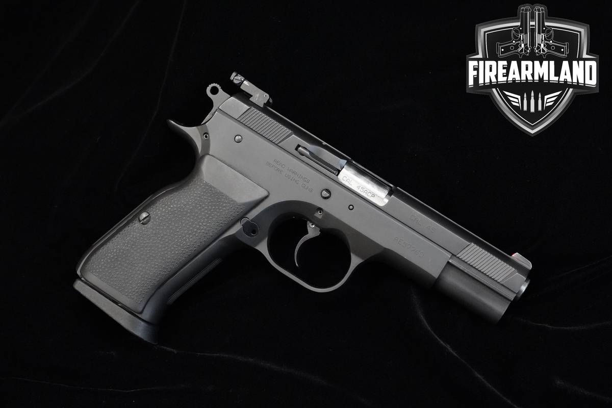 1995 EAA Corp Tanfoglio Witness 45 ACP 4.5" Blued Witness +ORIG CASE
