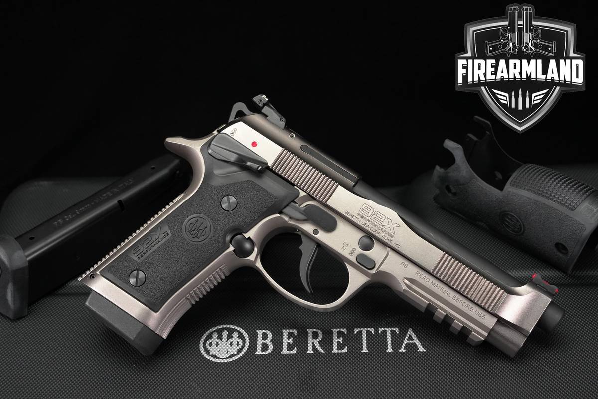 Beretta 92X Performance Production 9mm 4.9" Silver Duty +2 MAGS & ORIG CASE
