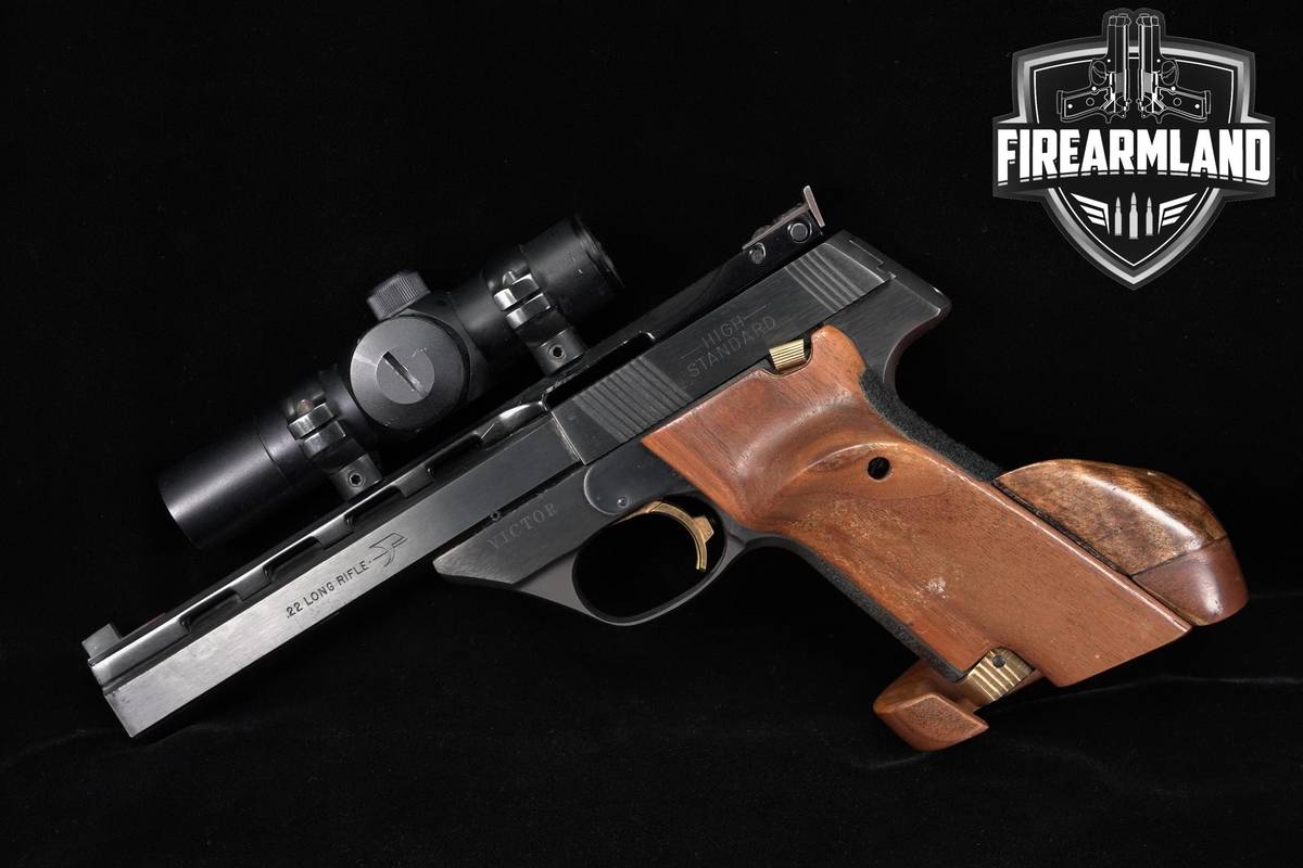 1982 High Standard Victor 22LR 5.5" Blued Competition Target Pistol +OPTIC