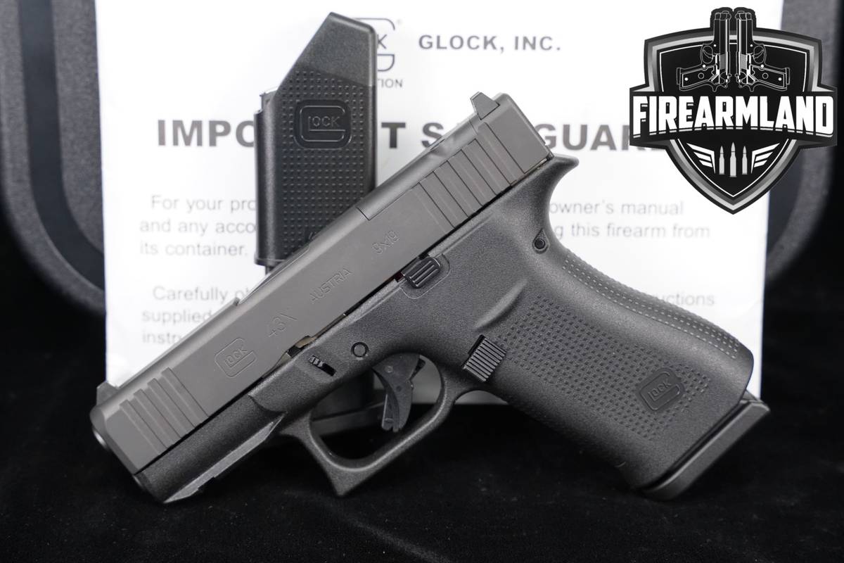 Glock 43X MOS G43X 9mm 3.41 G43 X +2 MAGS & ORIG CASE