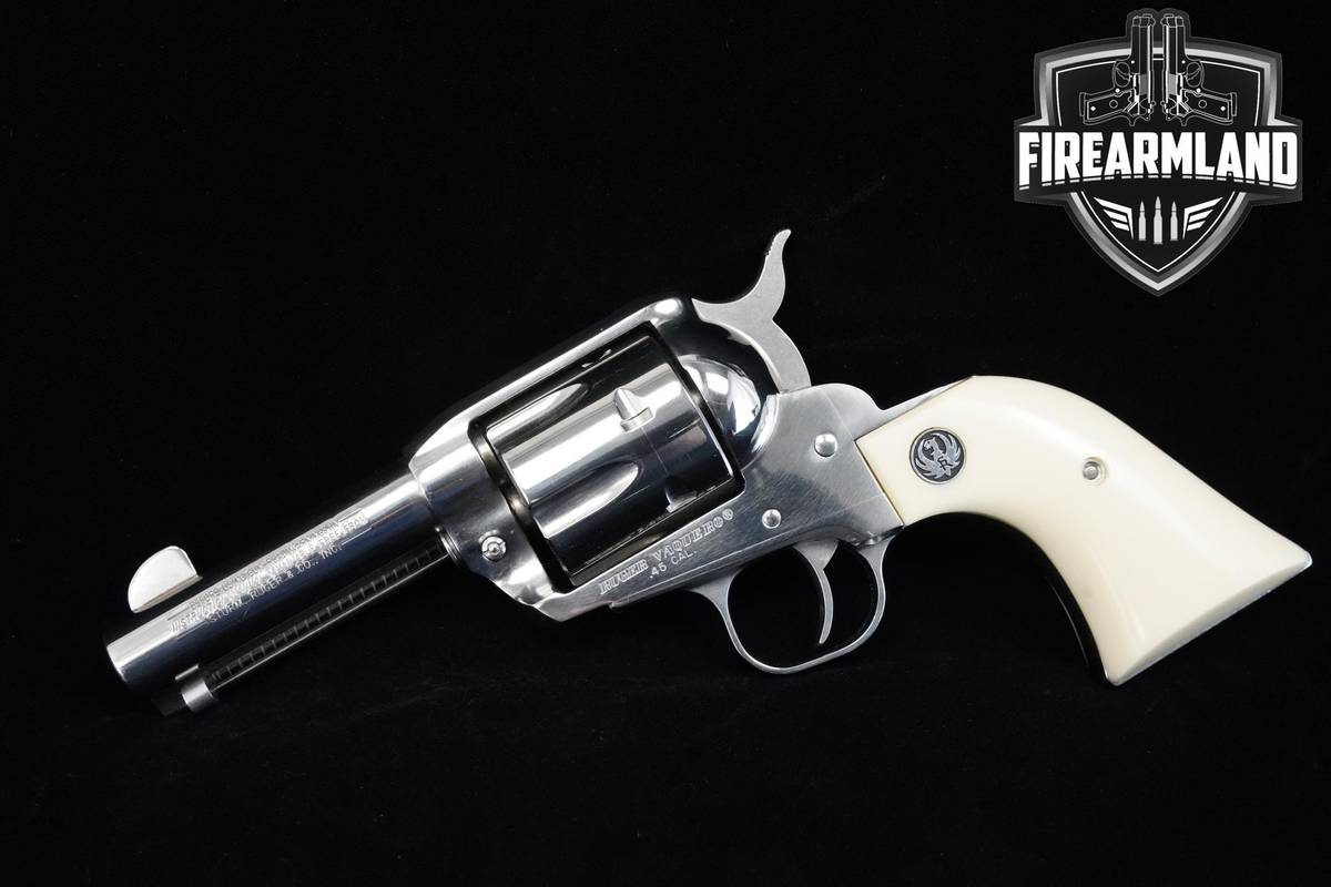 1999 Ruger Vaquero 45 Colt 3.75' Hi-Gloss Stainless Ruger-Vaquero 45