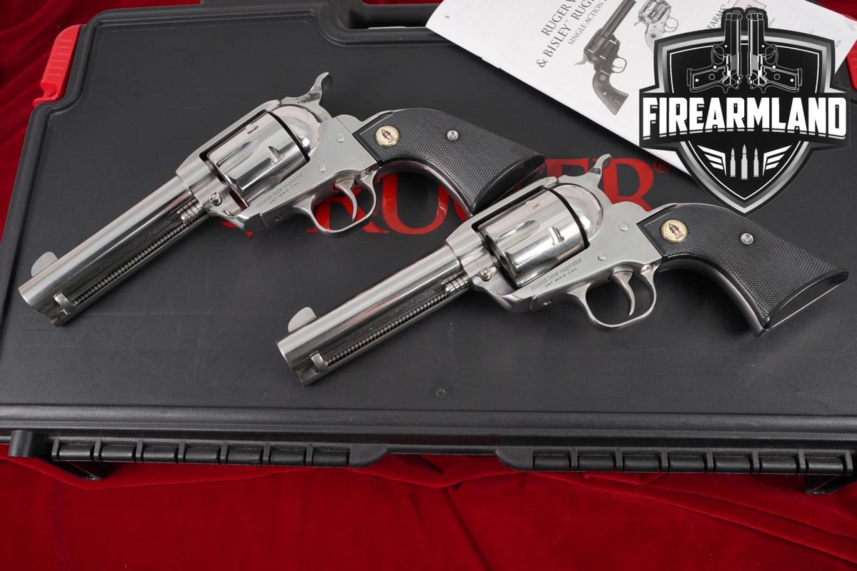 TWIN PAIR! Ruger New Vaquero SASS Two-Gun Set 357 Magnum 4.5" +ORIG BOX