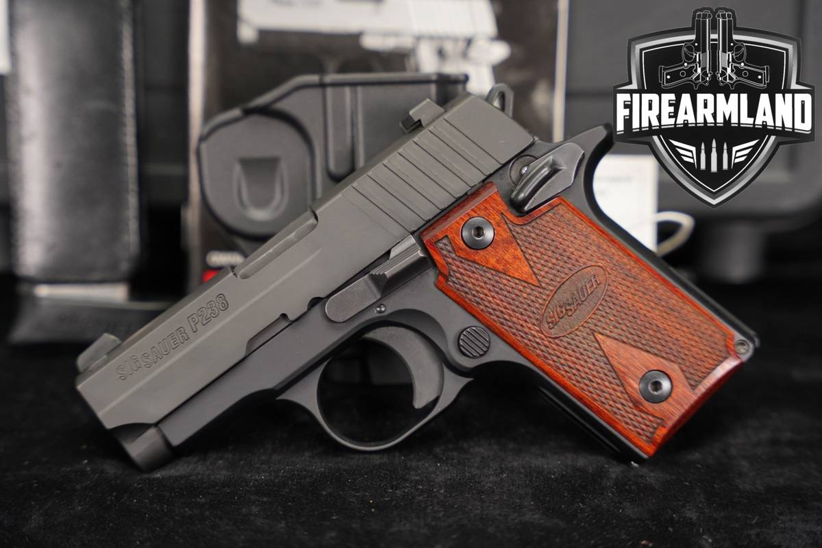 Sig Sauer P238 Nitron, Rosewood Grips 380 ACP P 238 +ORIG CASE & HOLSTER