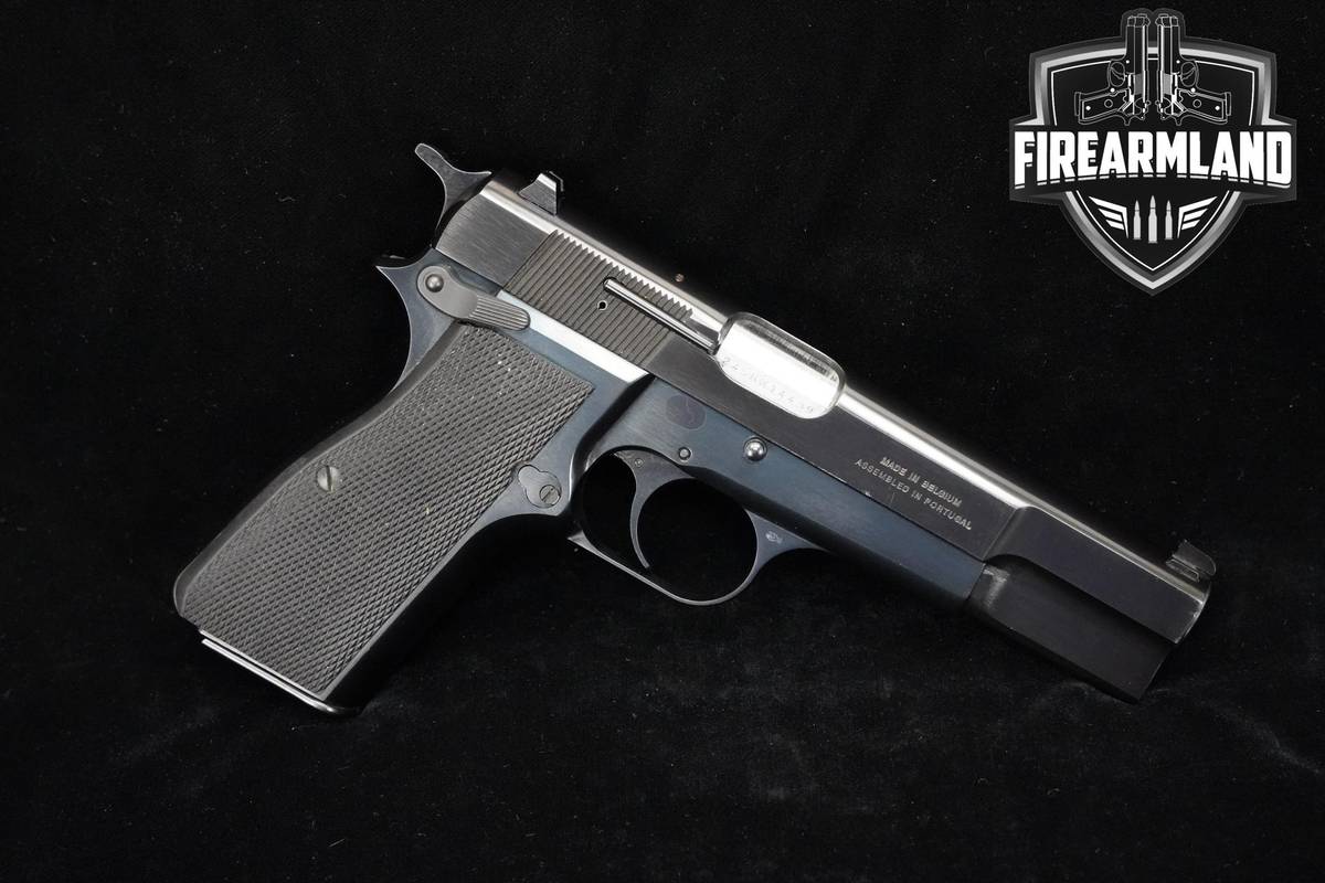 1990 Browning Hi-Power 9mm 4.7" Blued Browning-Hi-power +3 MAGS