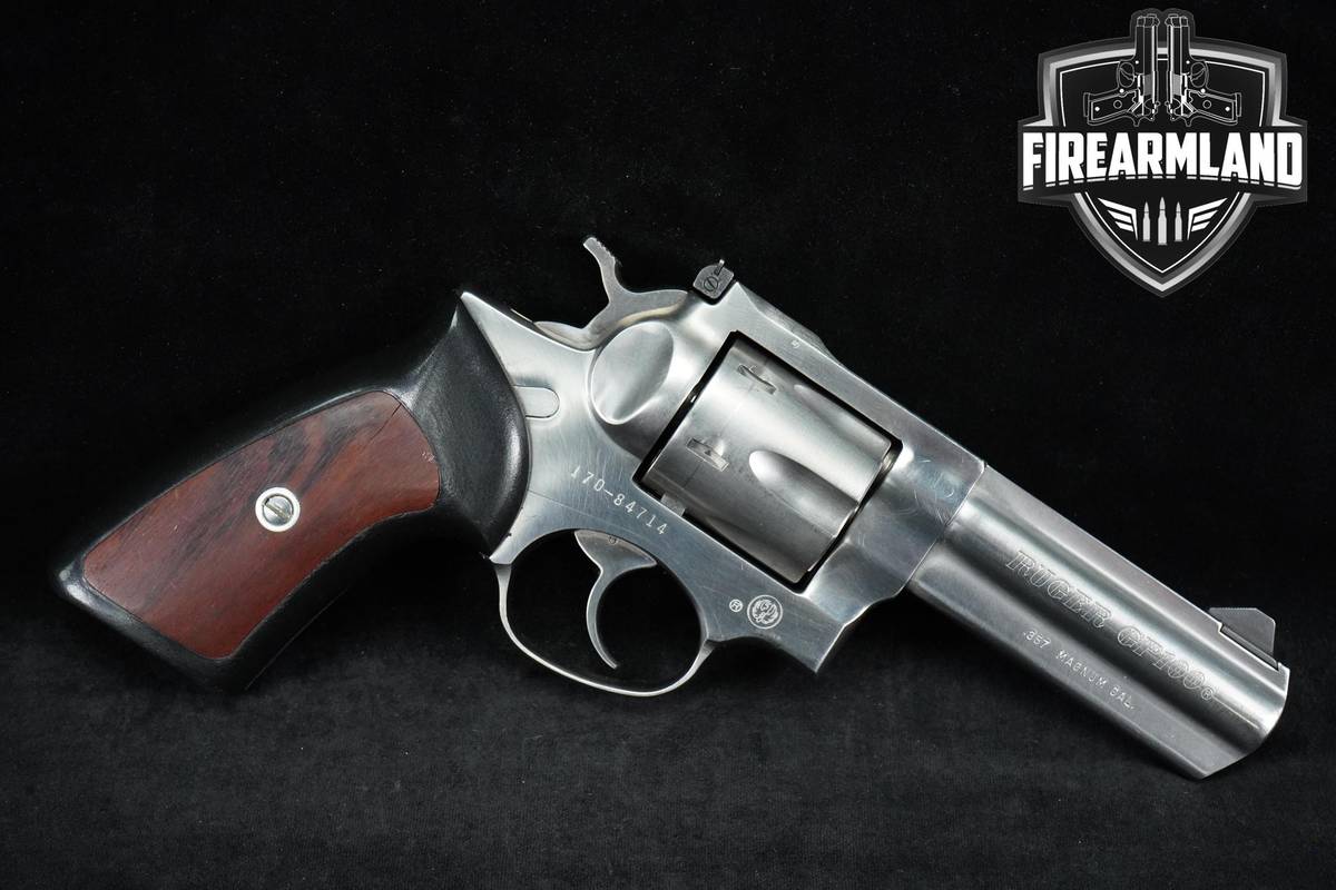 COLLECTOR 1988 Ruger GP100 170-prefix 357 Magnum 4" Stainless DA/SA Target