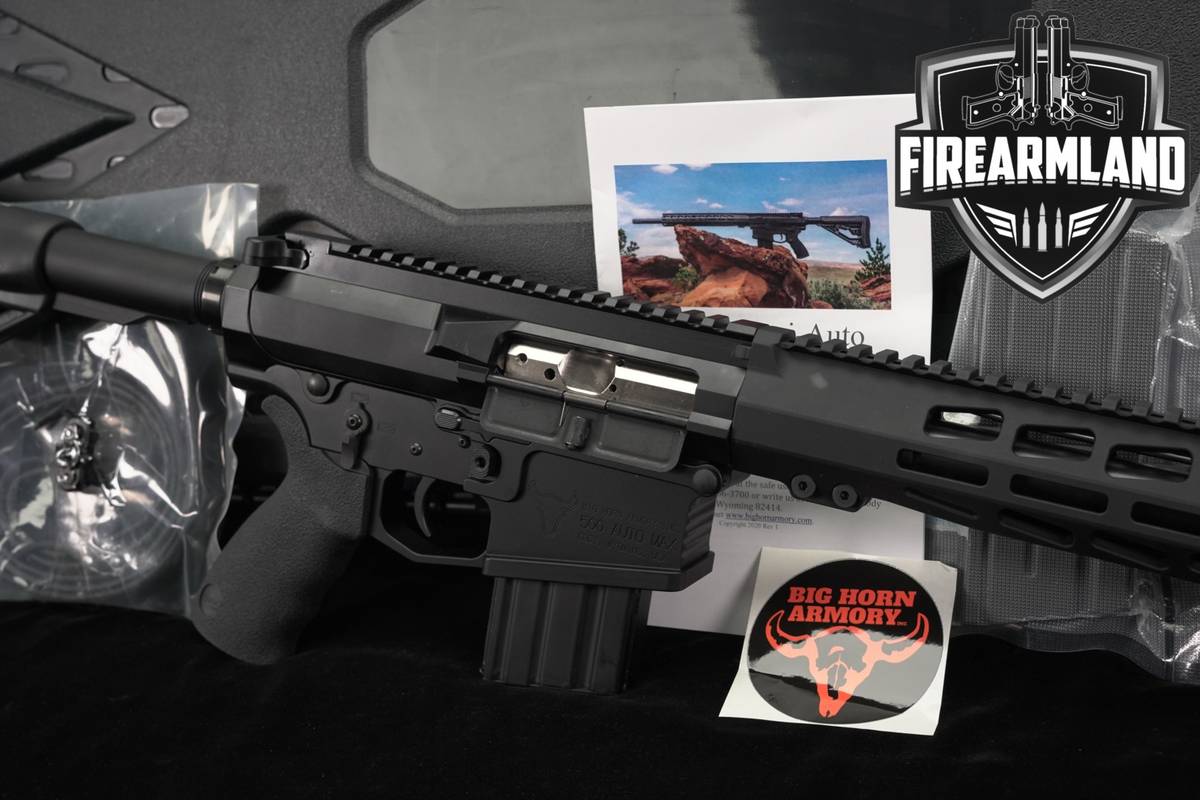 Big Horn Armory AR500 Rifle 500 Auto Max AR-10 AR10 THREADED +2 MAGS, CASE