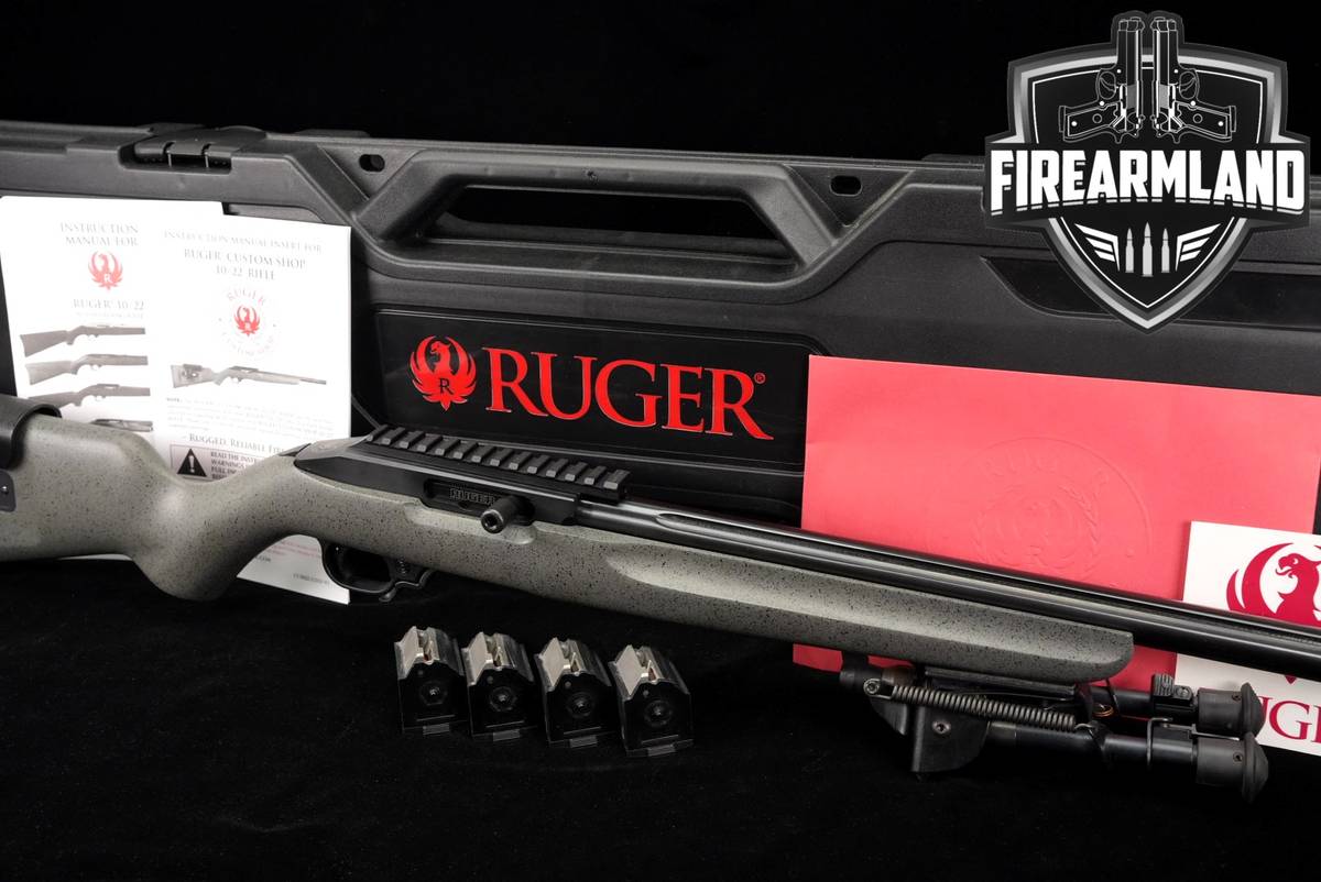 Ruger 10/22 Competition Custom Shop 22LR 1022 THREADED +5 MAGS, ORIG CASE