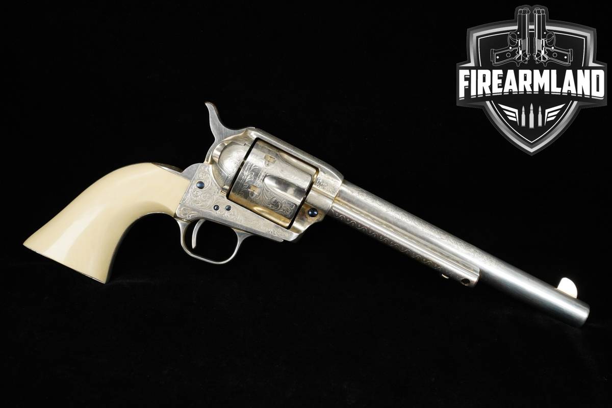 Cimarron Firearms Model P 45 Colt 7.5 Nickel Single Action Army SAA Calvary