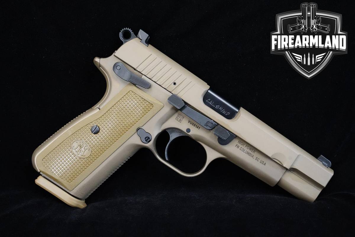 FN High Power FDE 9mm 4.7" SAO FN-High Power Hi-Power 2MAGS & ORIG CASE