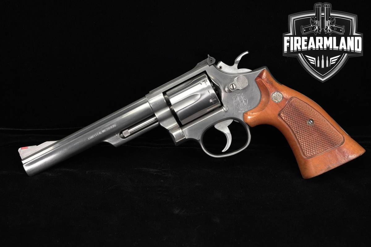1980s Smith & Wesson S&W Model 66-2 357 Magnum 6 Satin Stainless DA/SA