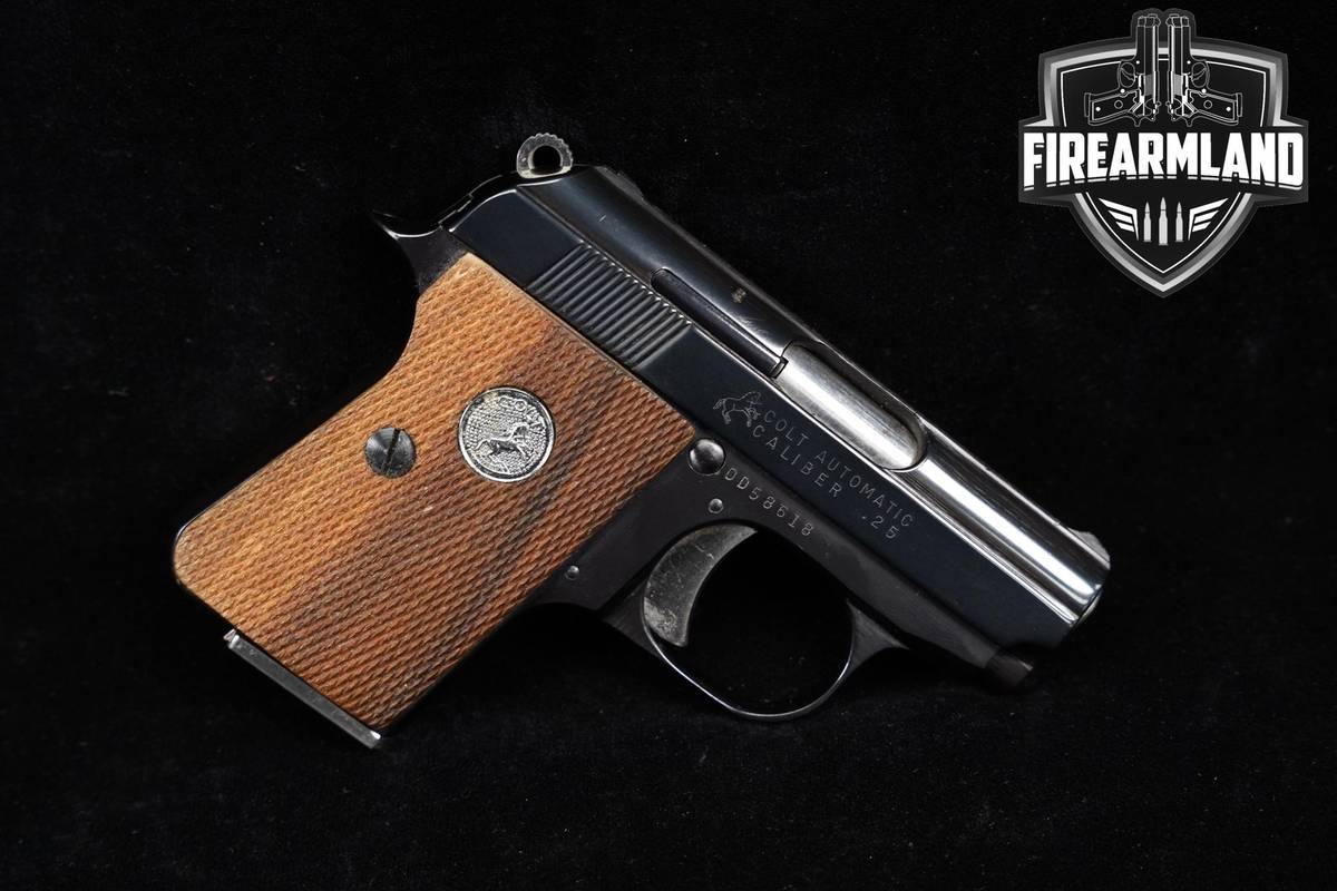 1972 VINTAGE Colt Junior .25 ACP (6.35Mm) 2.25" Blued +HOLSTER