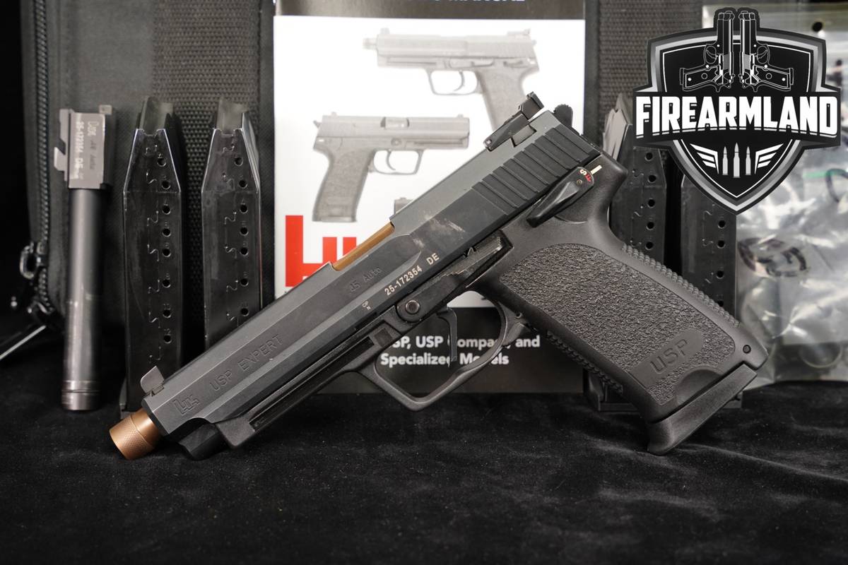 Heckler & Koch USP Expert 45 ACP H&K DA/SA THREADED +5 MAGS & ORIG CASE