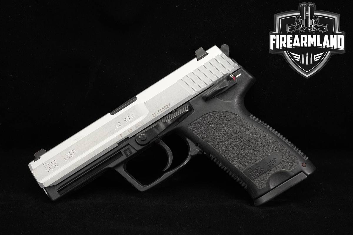 Heckler & Koch USP Stainless Slide 40-S&W 4.25" Two-Tone USP40 +2 MAGS