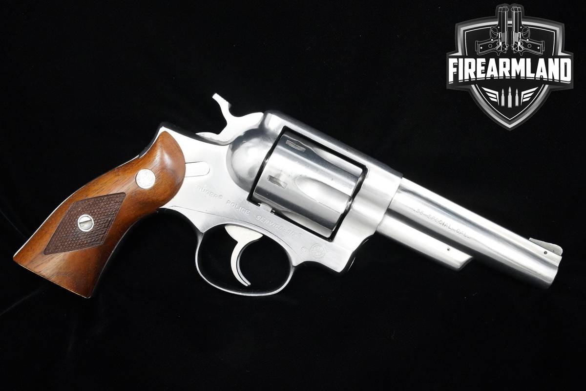 1979 Ruger Police Service-Six 38 Special 4" Stainless Steel Ruger Service-6
