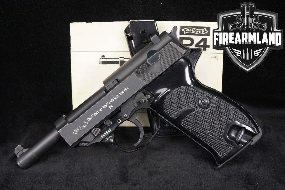 Walther P4 9mm Blued P-4 +2 MAGS & ORIG BOX