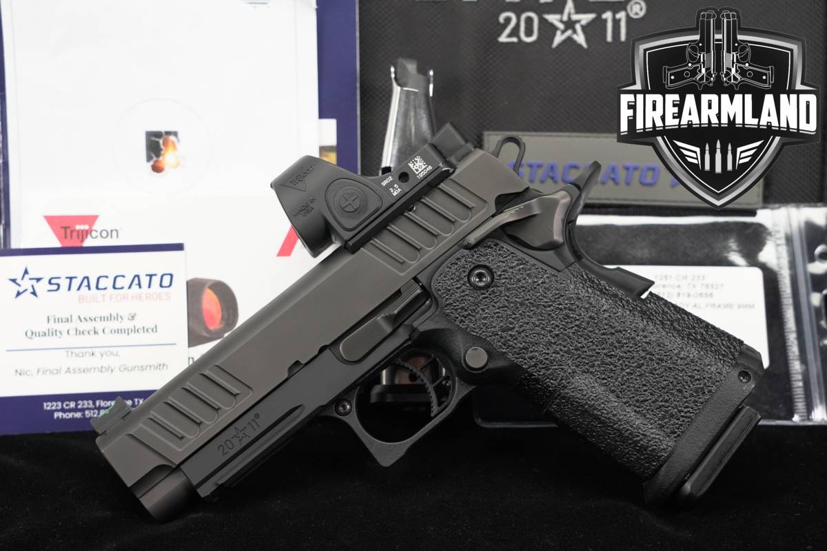 Staccato STI C2 2011 9mm 2.5 MOA 1911 2k11 +TRIJICON SRO, 2 MAGS, CASE