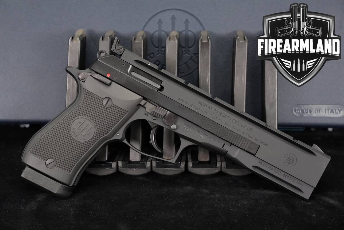 P Beretta 87 Target 22LR 5.9" M87 +8 MAGS & ORIG CASE