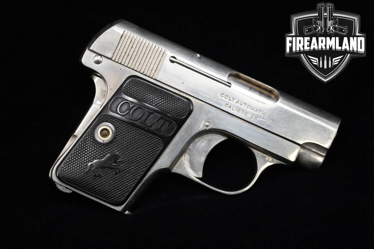 1920 Colt Model 1908 Vest Pocket 25 ACP 2" Nickel Plated Colt 1908 VP M1908