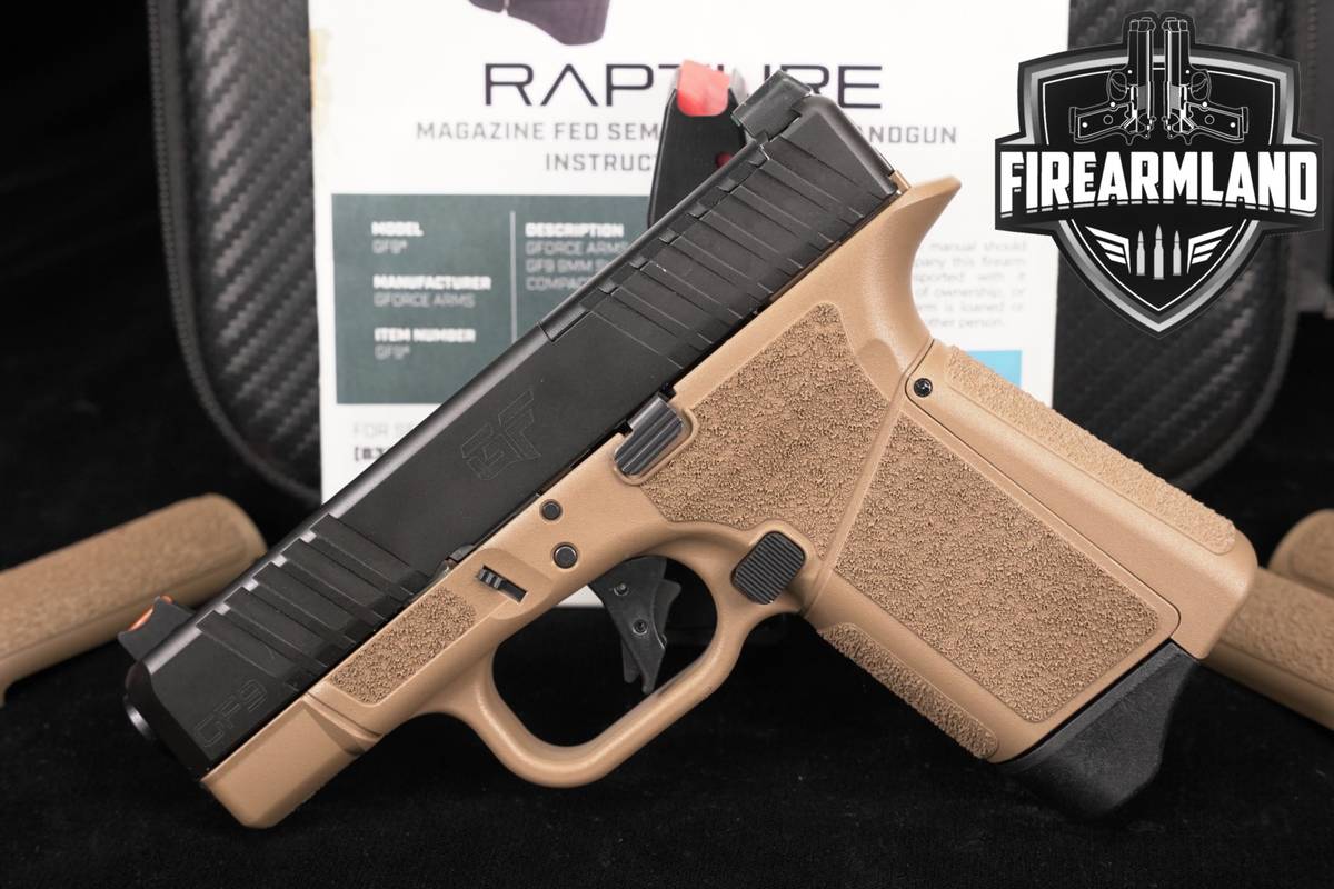 GForce Arms GF9 Rapture 9mm 3.25" Two-Tone FDE GF-9 +2 MAGS & ORIG BOX
