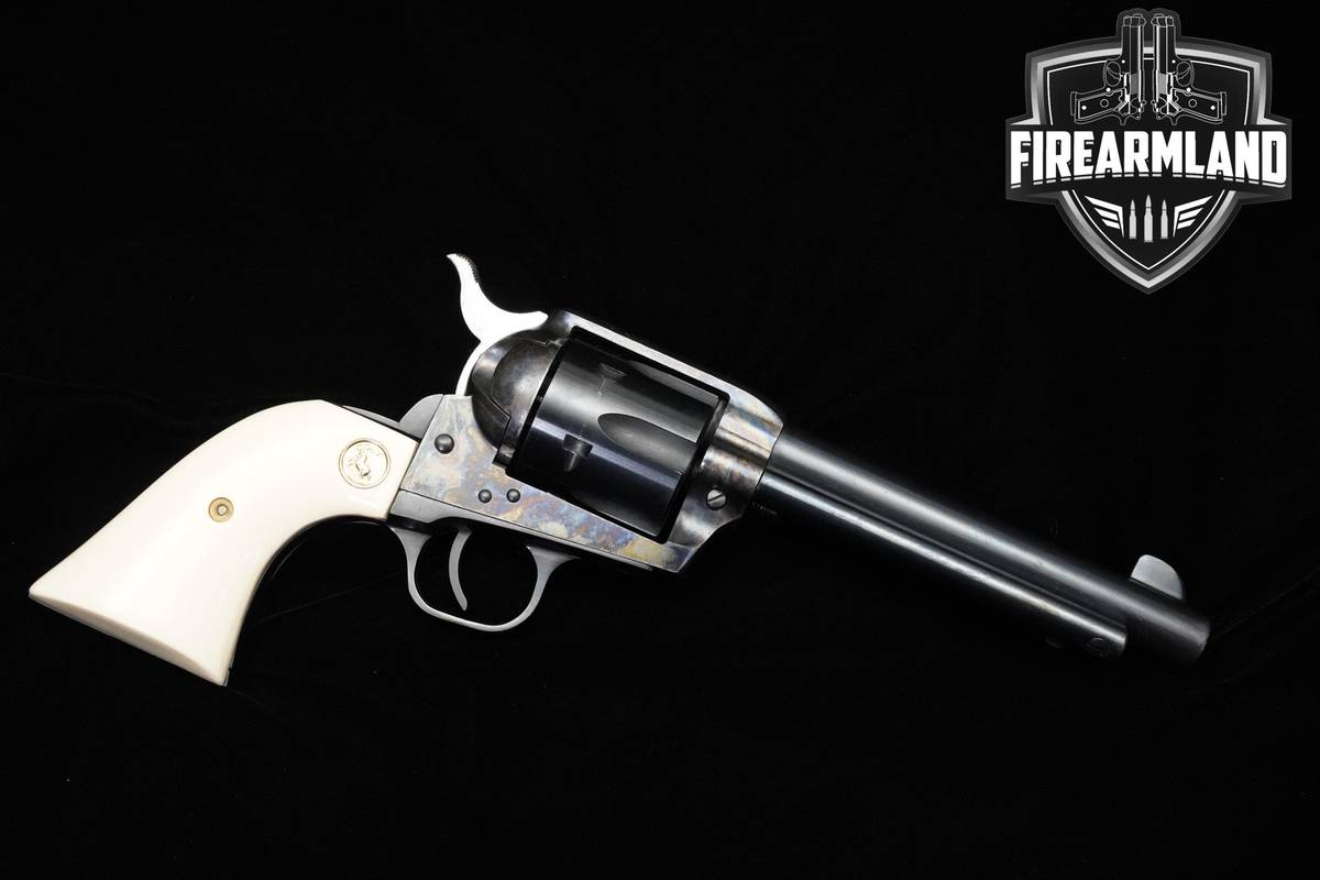 1999 Colt Cowboy Single Action 45 Colt 5.5" Faux Ivory Case Hardened
