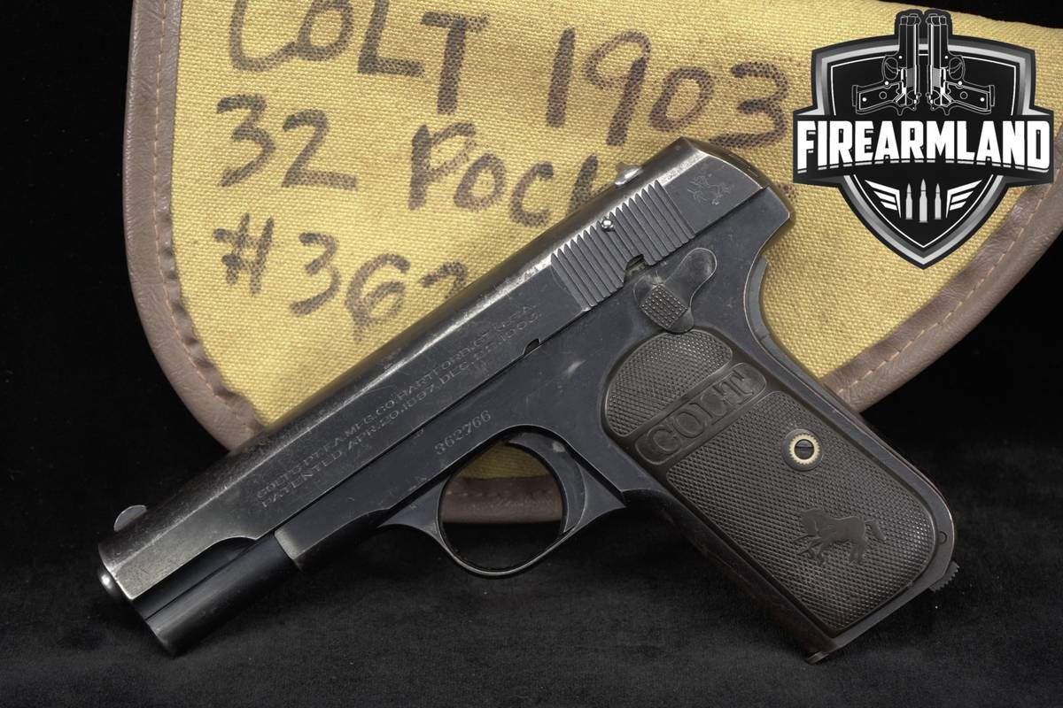 1920 Colt Model 1903 Pocket Hammerless Type III 3 32 ACP 3.75" Blued + CASE