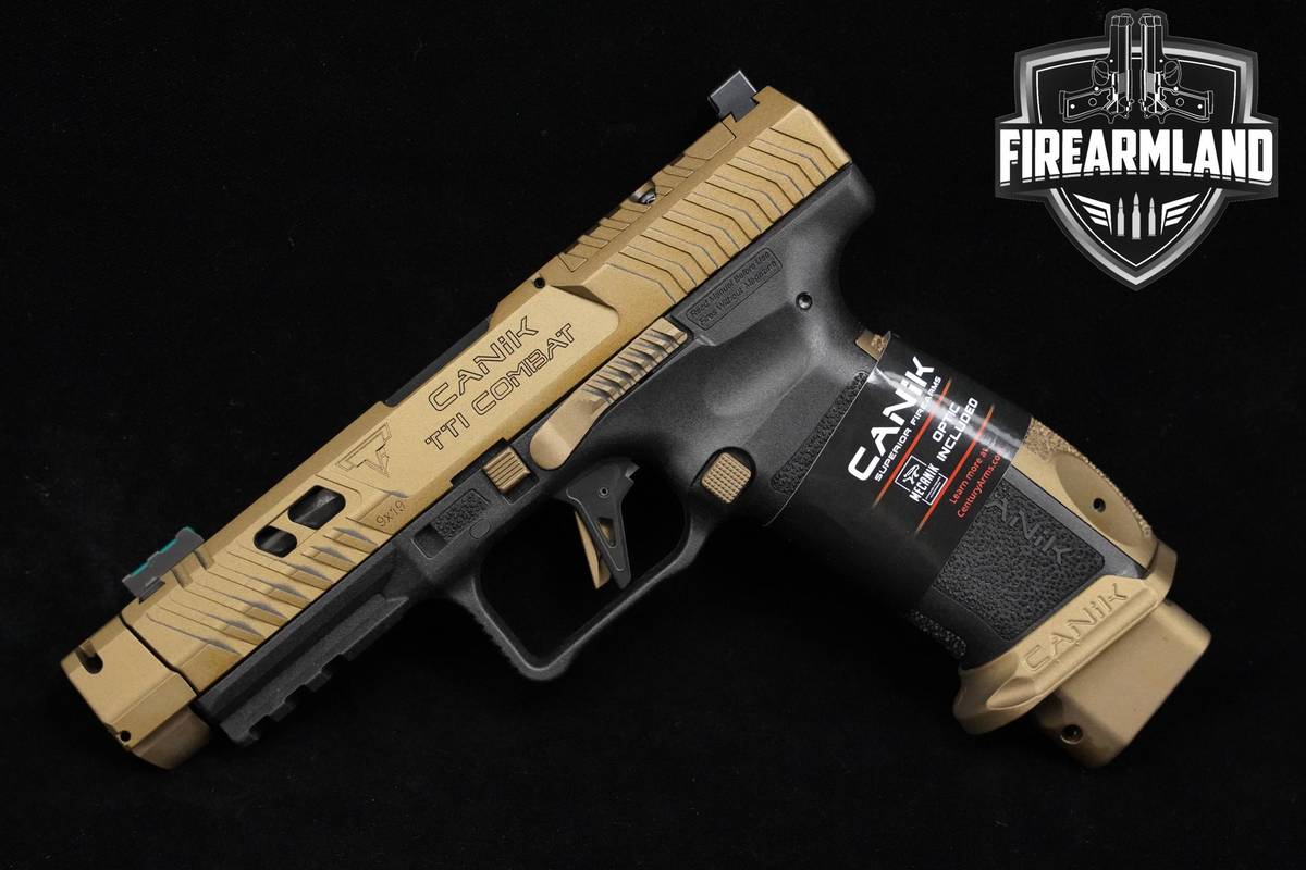 LIKE-NEW Canik TTI Combat 9mm 4.6" TTI Bronze Canik Combat 2 MAGS & HOLSTER