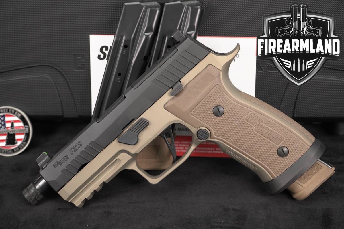 Sig Sauer P320 AXG Combat, Custom Works 9mm THREADED +3 MAGS & ORIG CASE