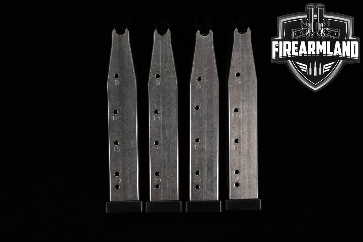 Atlas Gunworks FOUR (4) 2011 DS 1911 21 Round Magazines 9mm Luger Mags