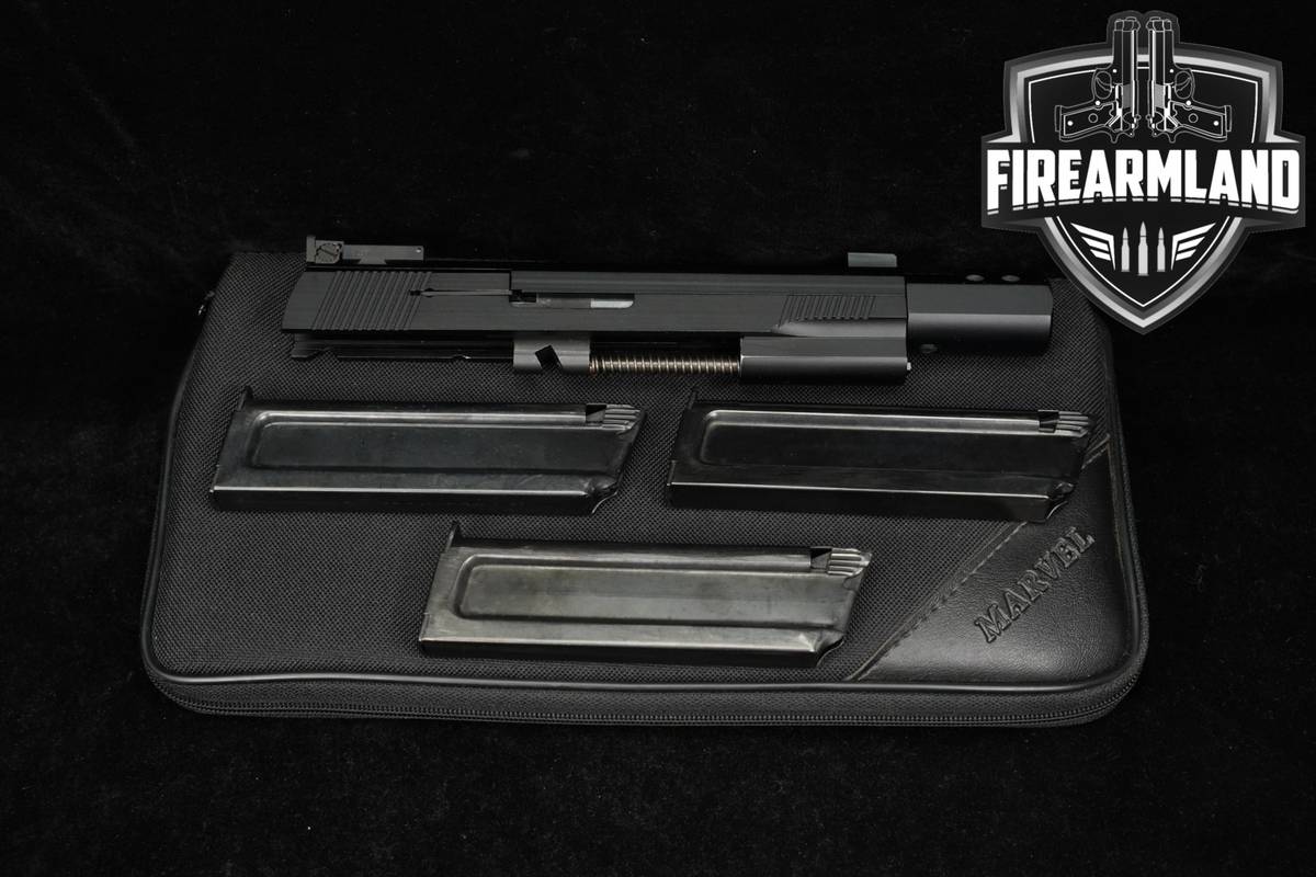 Marvel 1911 Rimfire Conversion Kit .22 LR Pistol Slides & Mags +ORIG CASE
