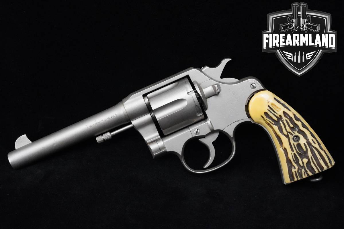 ANTIQUE 1926 Colt New Service 45-Colt 5.5" Matte Silver New-Service DA/SA