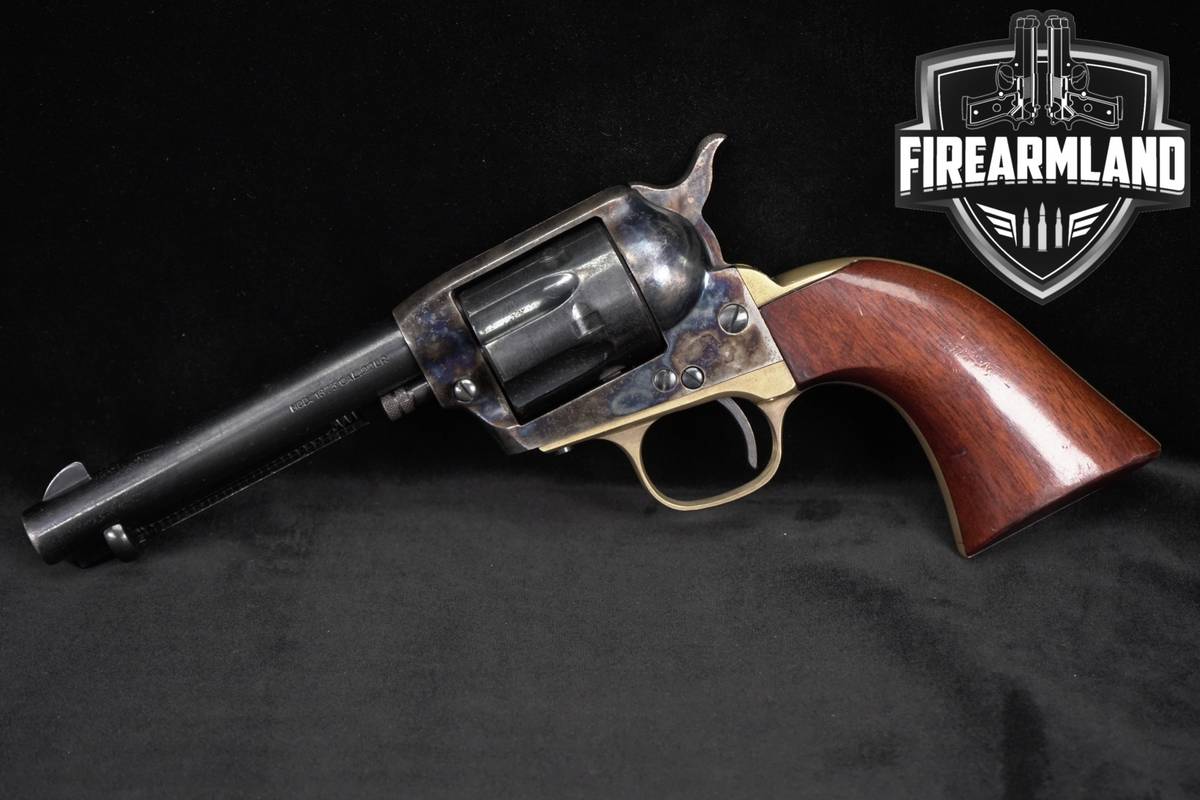 A Uberti 1873 Cattleman 22LR 4.75" BRASS FRAME Color Case-Hardened SAA