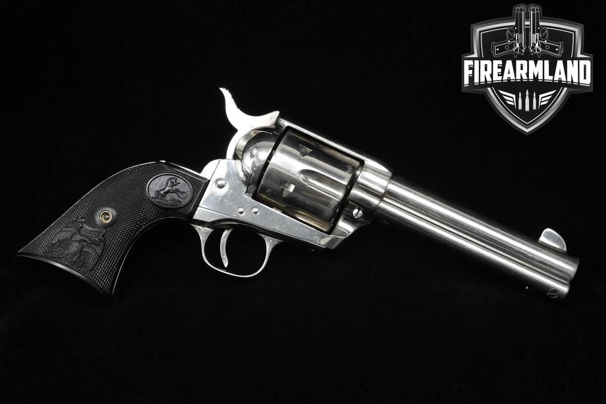 1963 Colt Single Action Army 2nd Gen 45 Colt 4.75" Nickel SAA Peacemaker