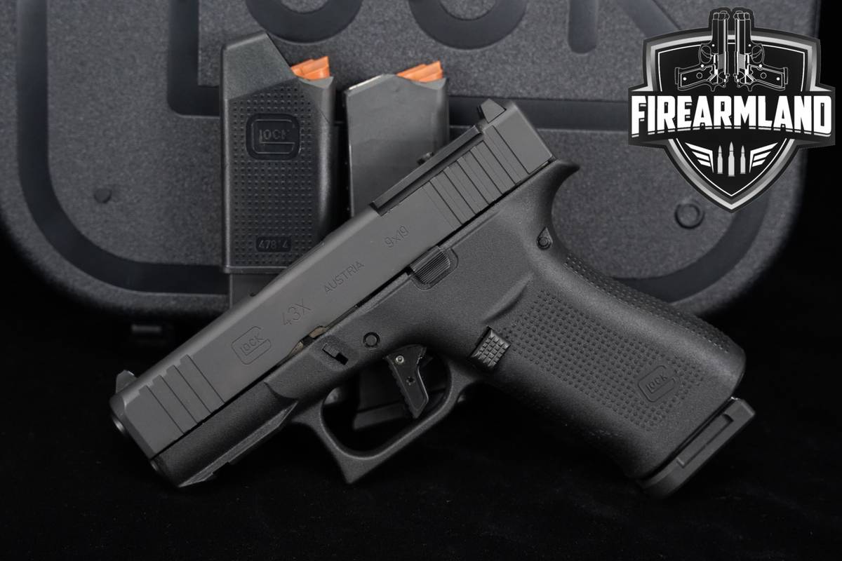 Glock 43X MOS Slimline G43X 9mm G43 X Flat Trigger +3 MAGS & ORIG CASE
