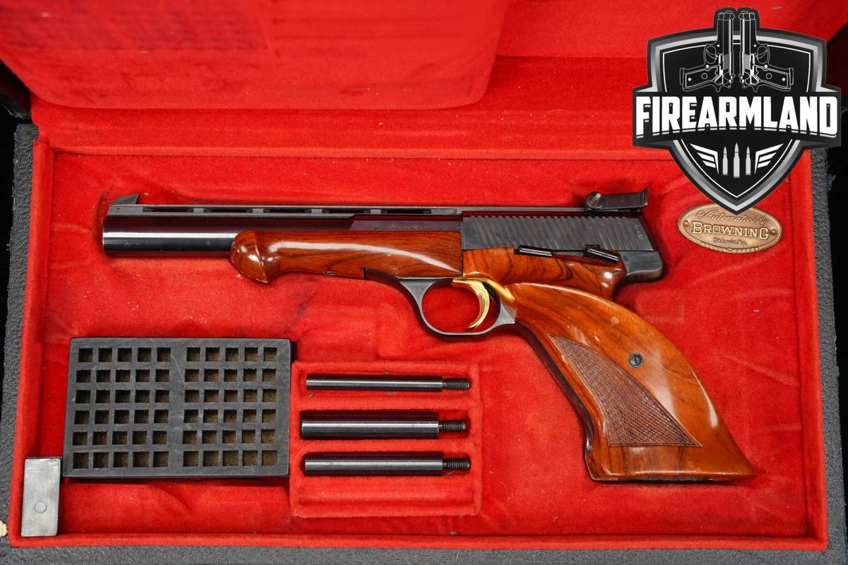 1968 Browning Medalist 22LR 6.75" High Polish Blue +ORIG CASE