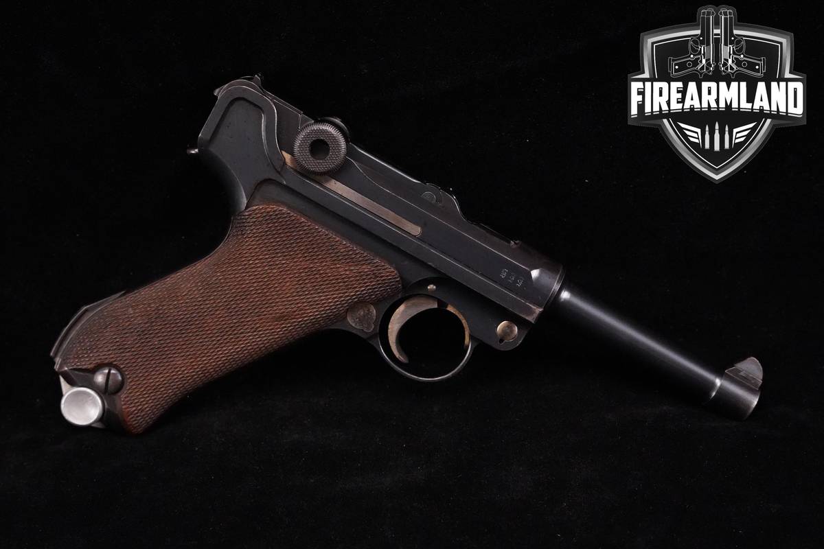 ALL-MATCHING! 1915 DWM Pistole P.08 9mm Luger 3.9" Blue P08 +2MAGS, HOLSTER