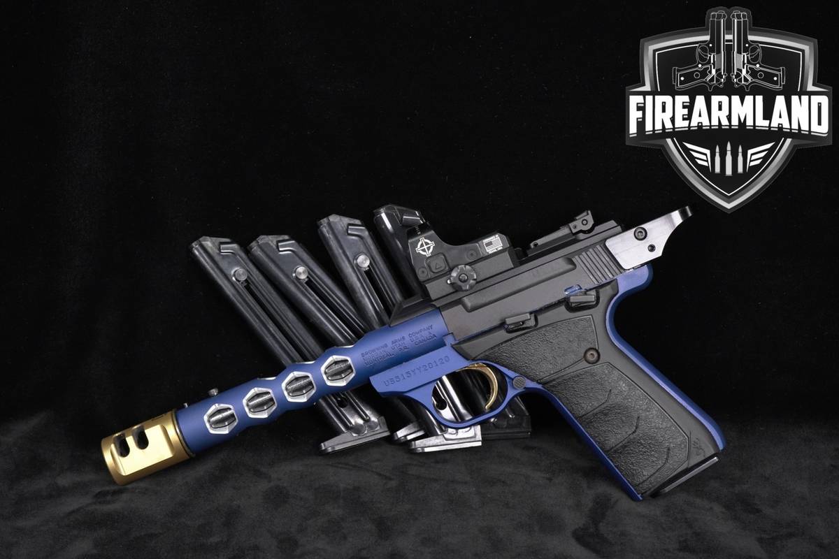 Browning Buck Mark Plus Vision Blue UFX 22 LR 5.9" Pistol +5 MAGS & OPTIC