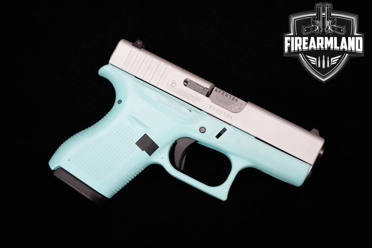 Glock 42 Aquamarine Slimline 380 ACP 3.25" Two-Tone Glock-42 Aquamarine G42