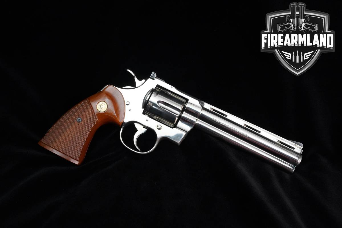 1979 Colt Python 357 Magnum 6" NICKEL Colt VENT RIB DA/SA