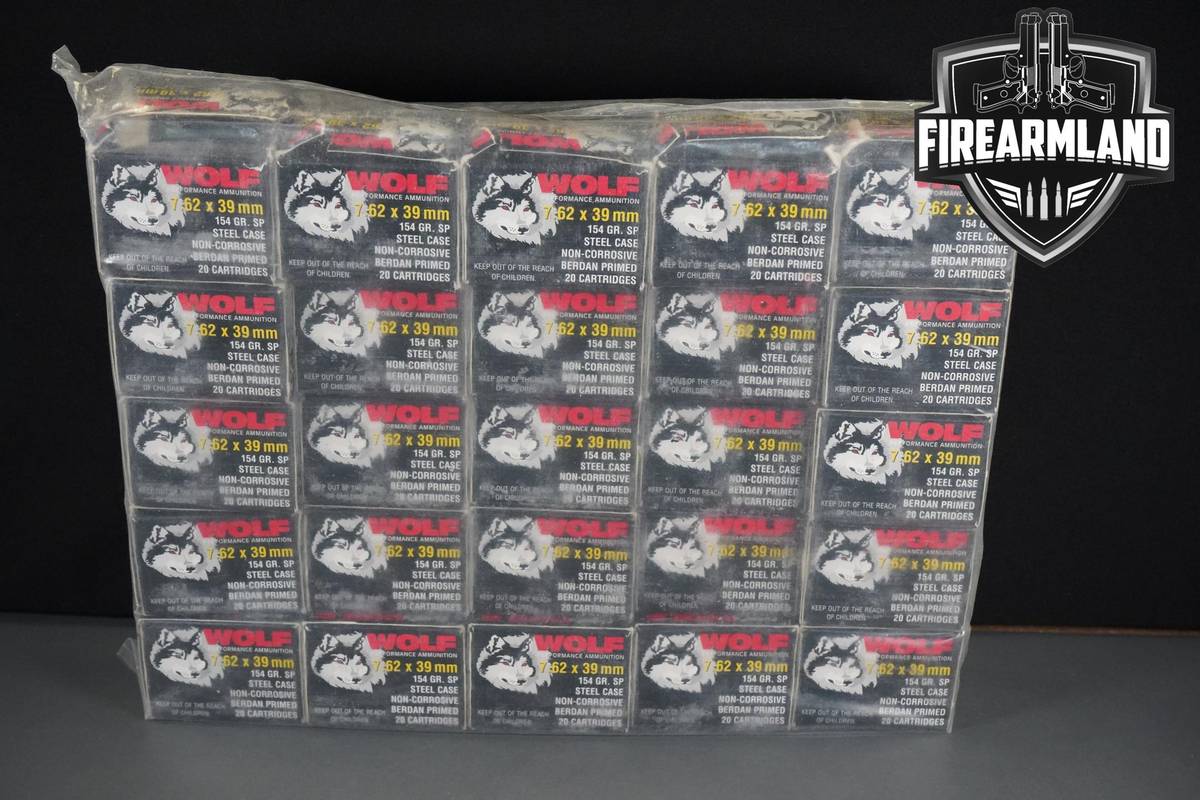 7.62x39 Ammo 7.62x39 Ammunition 500 ROUNDS