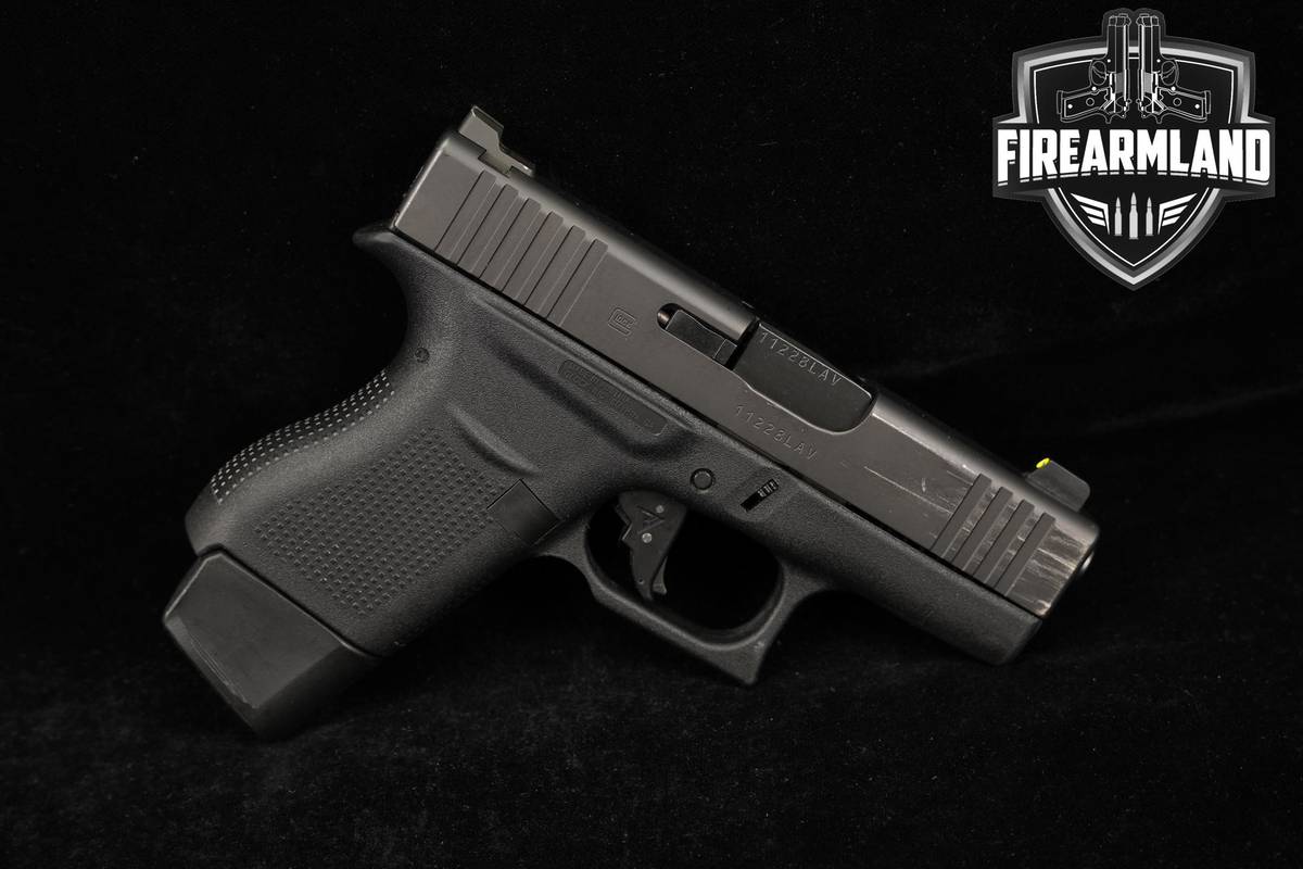 Glock 43 AmeriGlo H3 Night Sights 9mm 3.41" G43 +6 MAGS & ORIG CASE