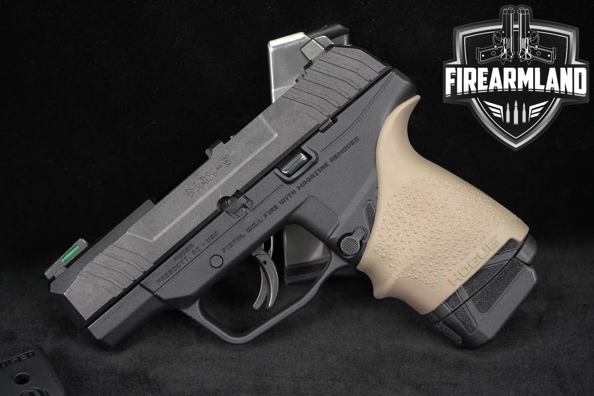Ruger MAX-9 Pro 9mm Optics-Ready 3.2" +2 MAGS, FDE HOUGE OVER-GRIP