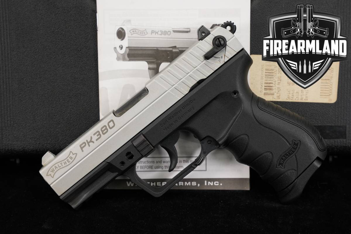 Walther PK380 380 ACP 3.66 Two-Tone Nickel PK +ORIG CASE