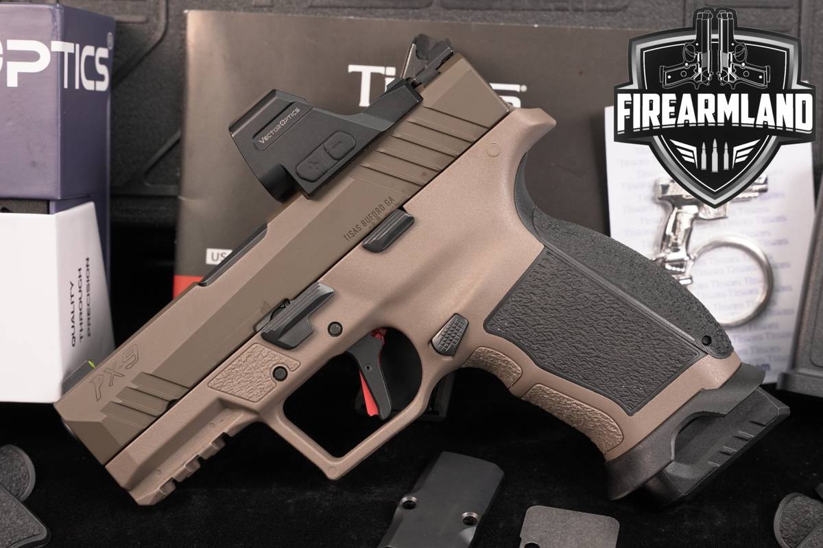 Tisas PX-9 Carry 9mm 3.5" FDE PX9 +2 MAGS, ORIG CASE, VECTOR FRENZY OPTICS