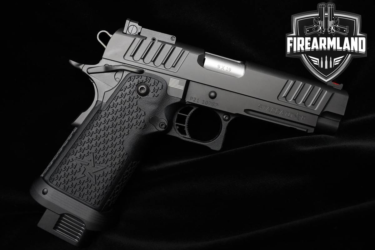 Staccato (STI) P 9mm 4.4" Black DLC Black 2011 Pistol STEEL FRAME