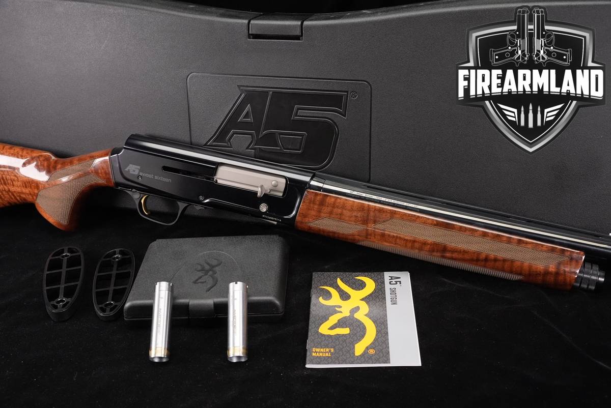 Browning A5 Sweet Sixteen 16-Gauge 26" Black & Walnut A-5 +CASE, EXTRAS
